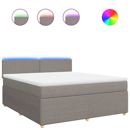 Giroletto a Molle con Materasso Tortora 180x200 cm in Tessuto | homemem39