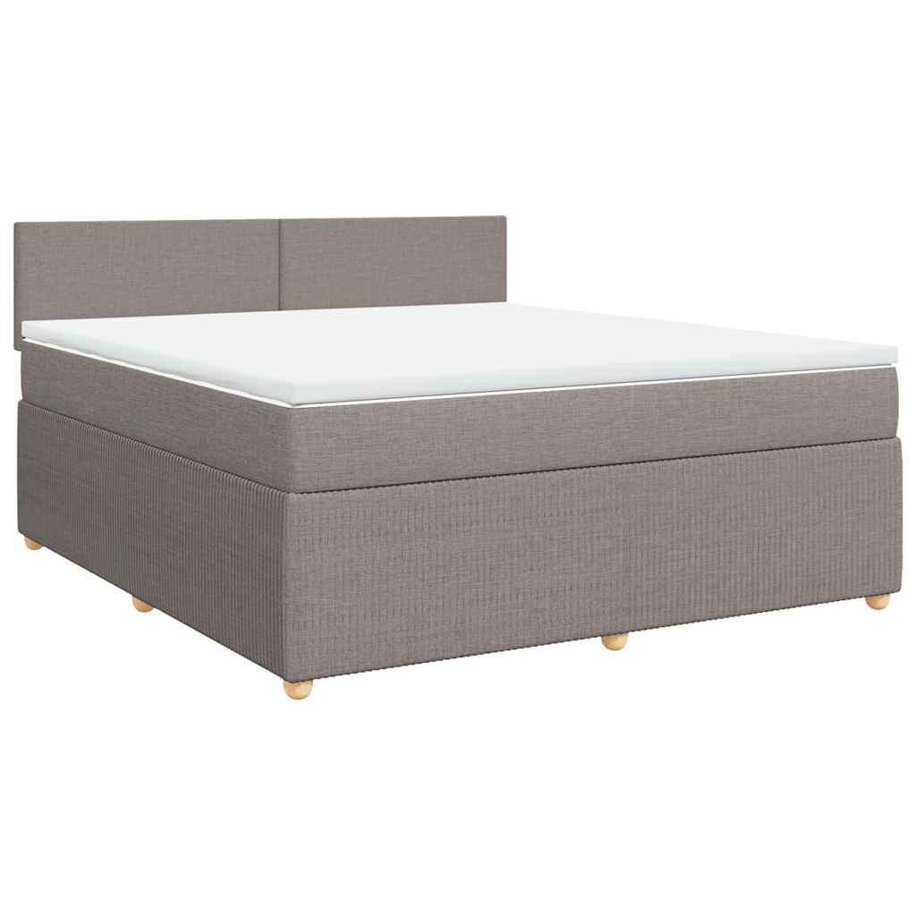 Giroletto a Molle con Materasso Tortora 180x200 cm in Tessuto | homemem39