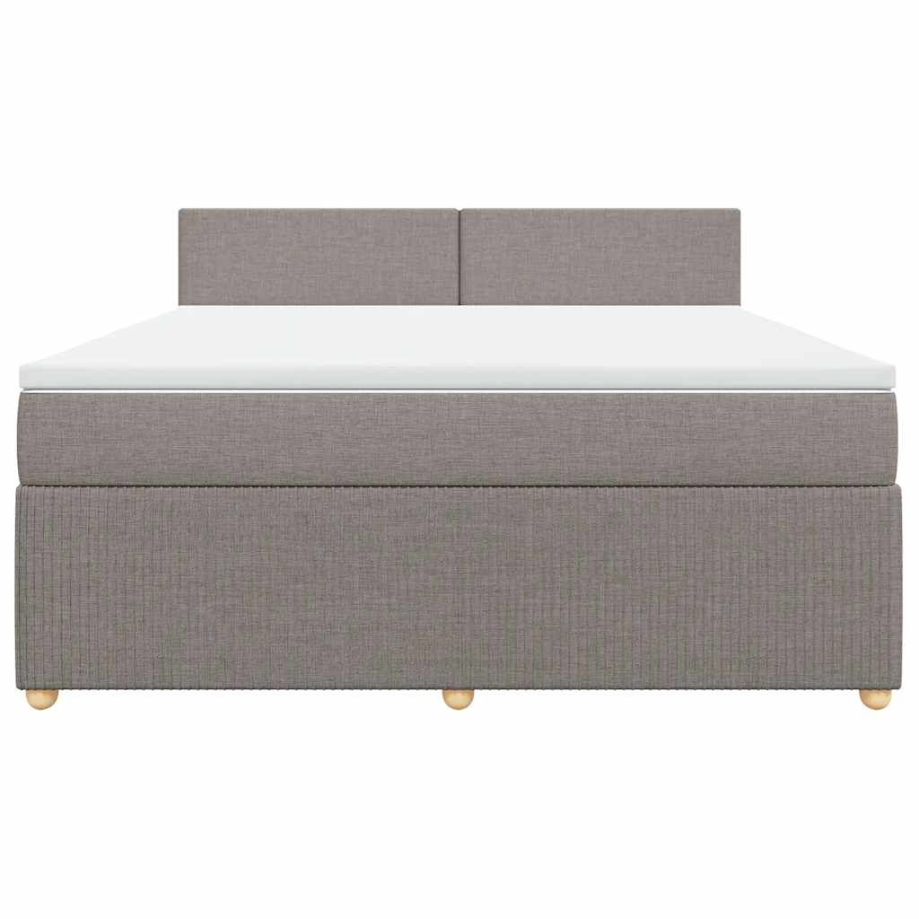 Giroletto a Molle con Materasso Tortora 180x200 cm in Tessuto | homemem39