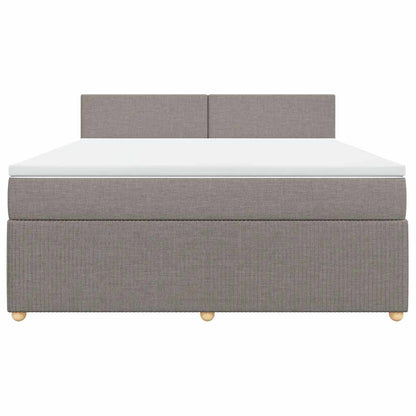Giroletto a Molle con Materasso Tortora 180x200 cm in Tessuto | homemem39