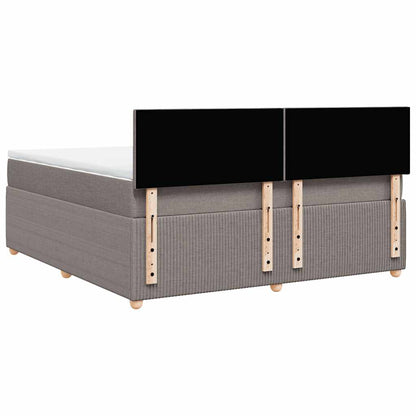 Giroletto a Molle con Materasso Tortora 180x200 cm in Tessuto | homemem39