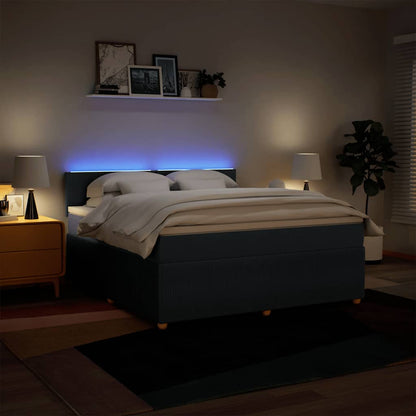 Giroletto a Molle con Materasso Blu 180x200 cm in Tessuto - homemem39