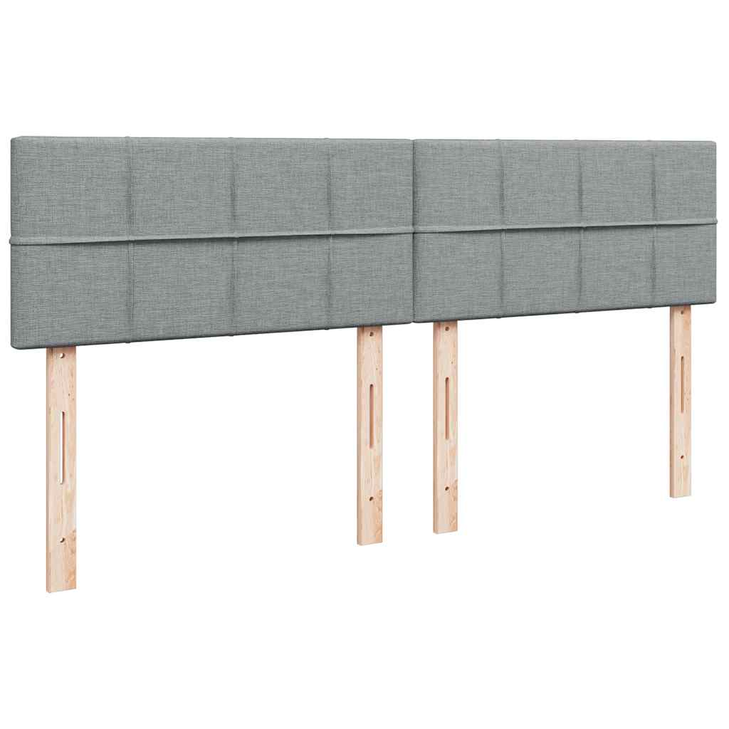 Giroletto a Molle con Materasso Grigio Chiaro180x200 cm Tessuto