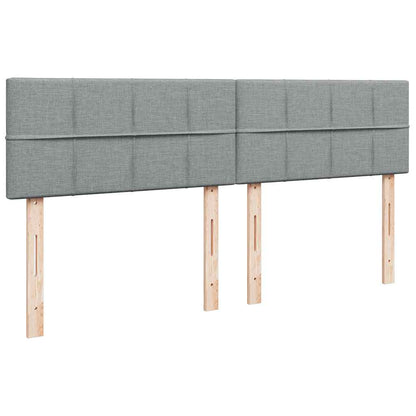 Giroletto a Molle con Materasso Grigio Chiaro180x200 cm Tessuto