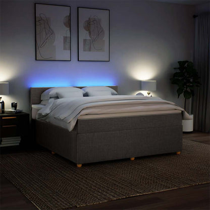 Giroletto a Molle con Materasso Tortora 180x200 cm in Tessuto | homemem39