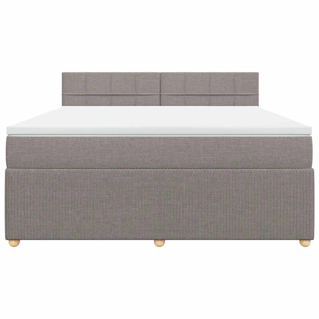 Giroletto a Molle con Materasso Tortora 180x200 cm in Tessuto | homemem39
