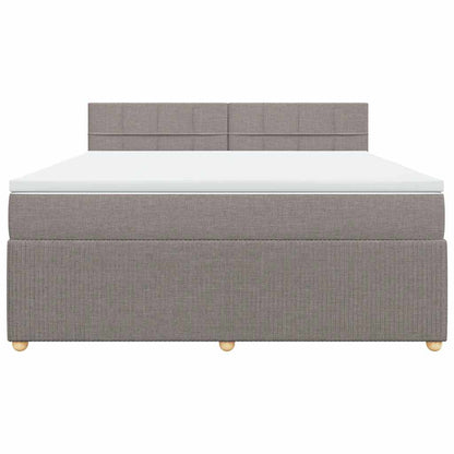 Giroletto a Molle con Materasso Tortora 180x200 cm in Tessuto | homemem39