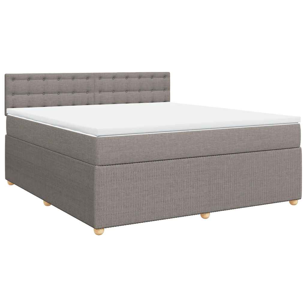 Giroletto a Molle con Materasso Tortora 180x200 cm in Tessuto | homemem39