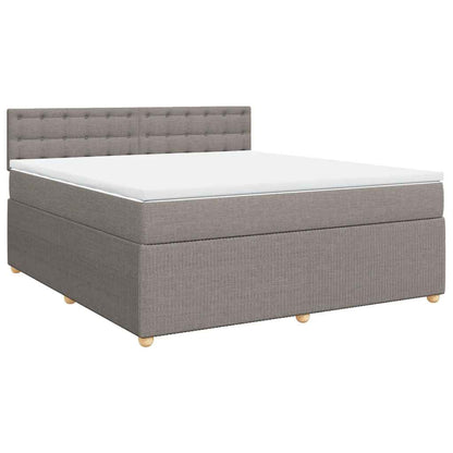 Giroletto a Molle con Materasso Tortora 180x200 cm in Tessuto