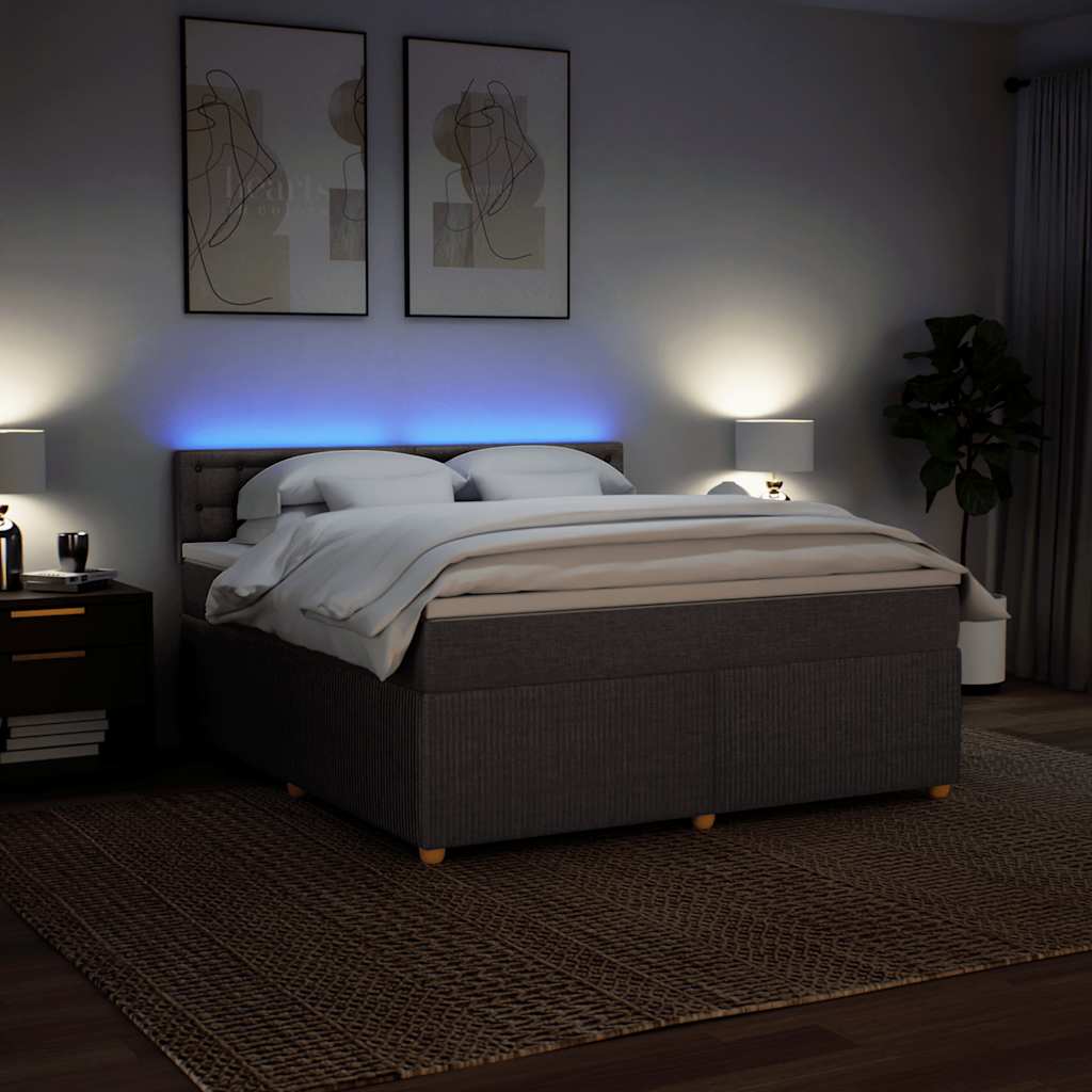 Giroletto a Molle con Materasso Tortora 180x200 cm in Tessuto | homemem39