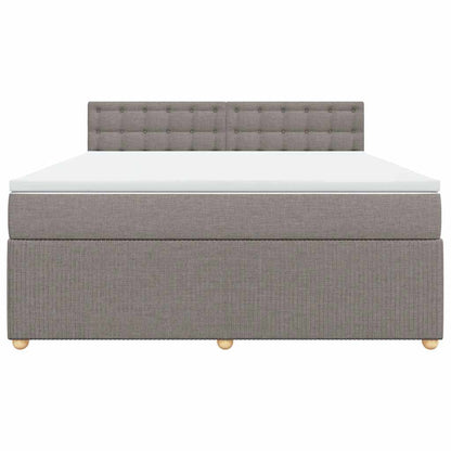 Giroletto a Molle con Materasso Tortora 180x200 cm in Tessuto