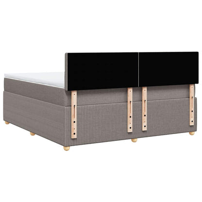 Giroletto a Molle con Materasso Tortora 180x200 cm in Tessuto | homemem39