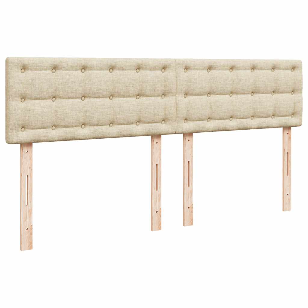 Giroletto a Molle con Materasso Crema 180x200 cm in Tessuto