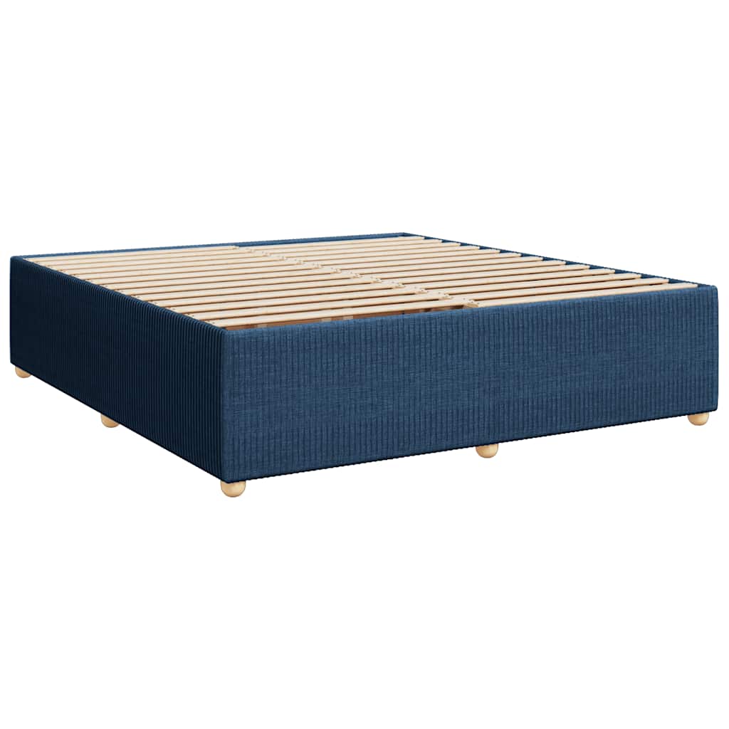 Giroletto a Molle con Materasso Blu 180x200 cm in Tessuto