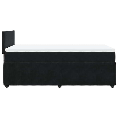 Giroletto a Molle con Materasso Nero 80x200 cm in Velluto | homemem39