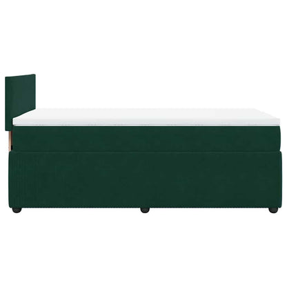 Giroletto a Molle con Materasso Verde Scuro 80x200 cm Velluto | homemem39
