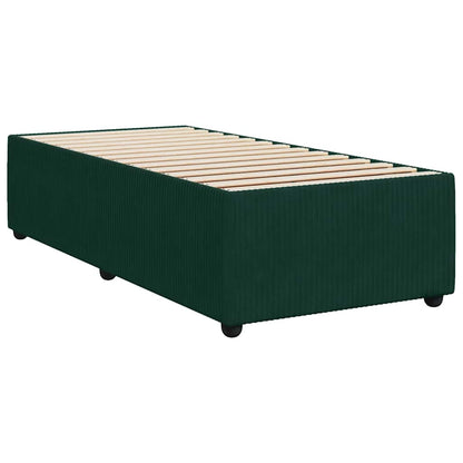 Giroletto a Molle con Materasso Verde Scuro 80x200 cm Velluto | homemem39