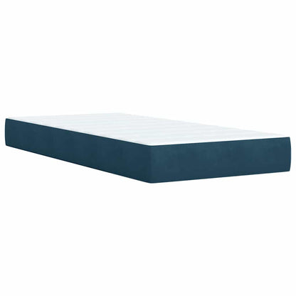 Giroletto a Molle con Materasso Blu 80x200 cm in Velluto | homemem39