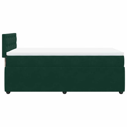 Giroletto a Molle con Materasso Verde Scuro 80x200 cm Velluto | homemem39