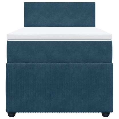 Giroletto a Molle con Materasso Blu 90x190 cm in Velluto | homemem39