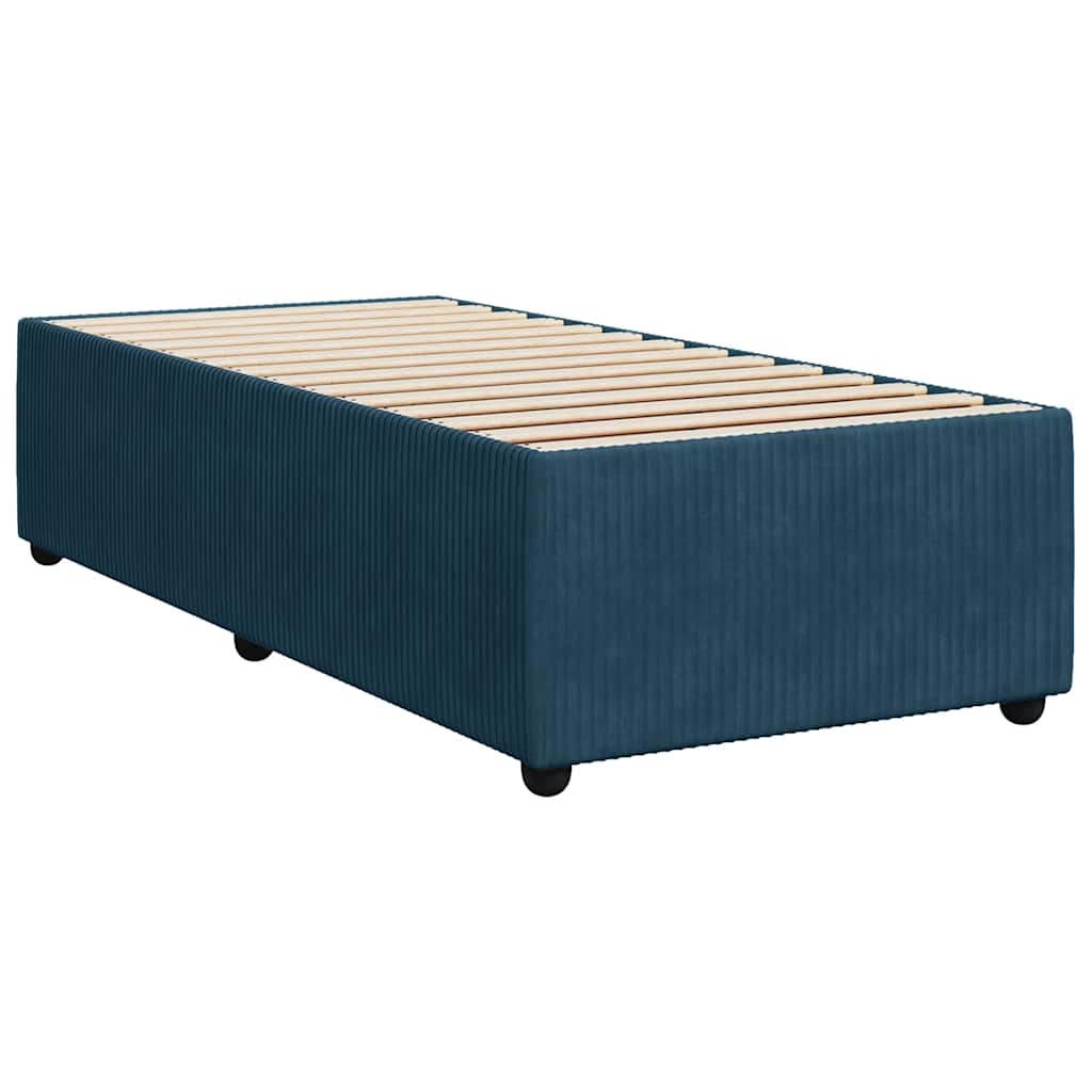 Giroletto a Molle con Materasso Blu 90x190 cm in Velluto | homemem39