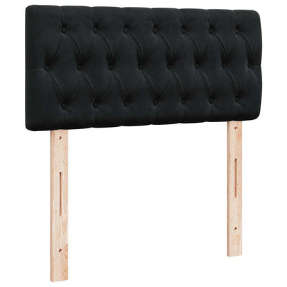 Giroletto a Molle con Materasso Nero 90x190 cm in Velluto | homemem39