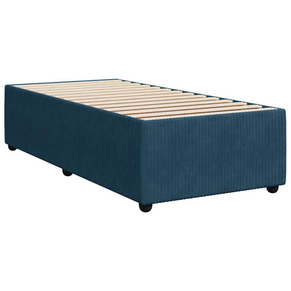 Giroletto a Molle con Materasso Blu 90x190 cm in Velluto | homemem39