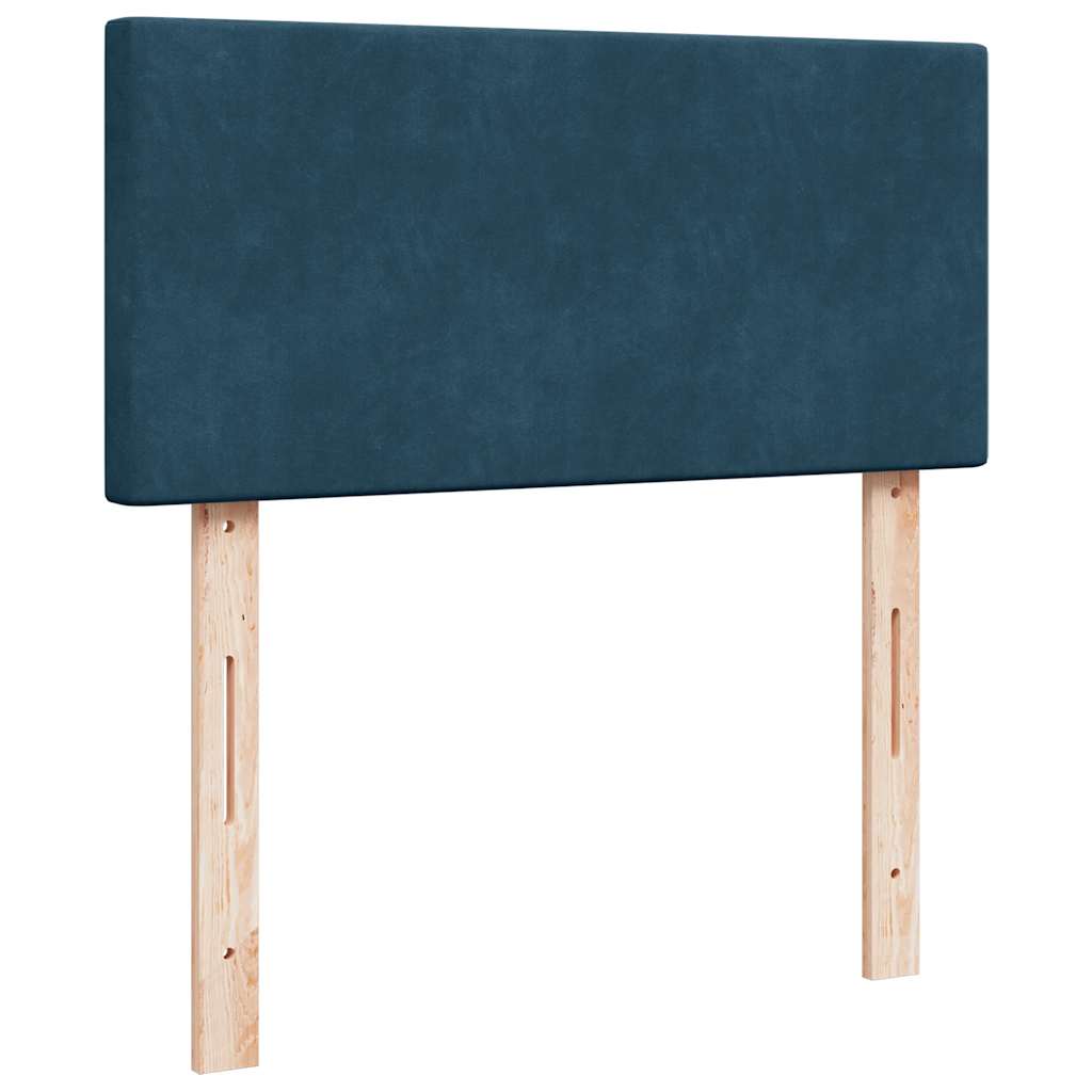 Giroletto a Molle con Materasso Blu 90x200 cm in Velluto