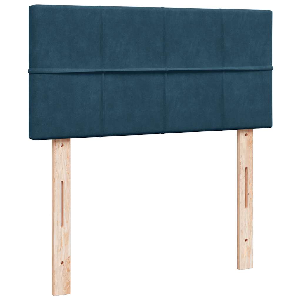 Giroletto a Molle con Materasso Blu 90x200 cm in Velluto