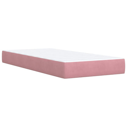 Giroletto a Molle con Materasso Rosa 100x200 cm in Velluto | homemem39