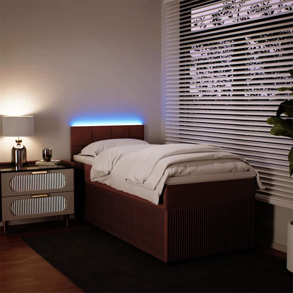 Giroletto a Molle con Materasso Rosa 100x200 cm in Velluto | homemem39