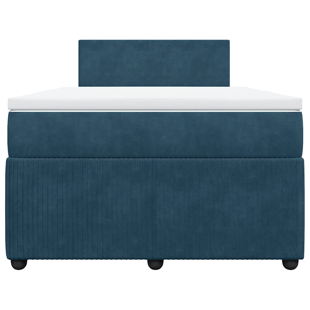 Giroletto a Molle con Materasso Blu 120x190 cm in Velluto | homemem39