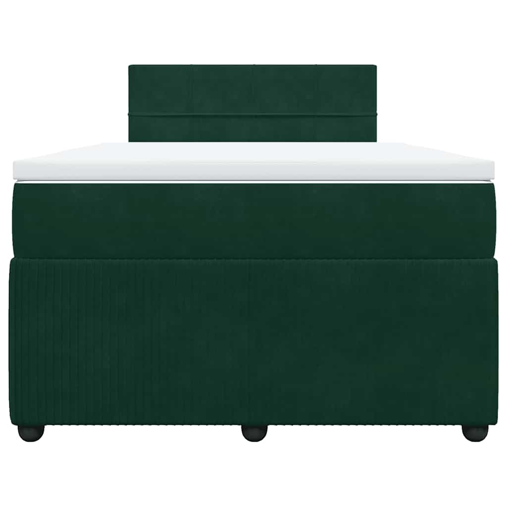Giroletto a Molle con Materasso Verde Scuro 120x190 cm Velluto | homemem39