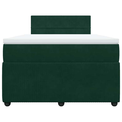 Giroletto a Molle con Materasso Verde Scuro 120x190 cm Velluto | homemem39