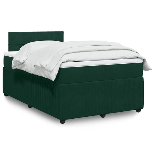 Giroletto a Molle con Materasso Verde Scuro 120x190 cm Velluto | homemem39