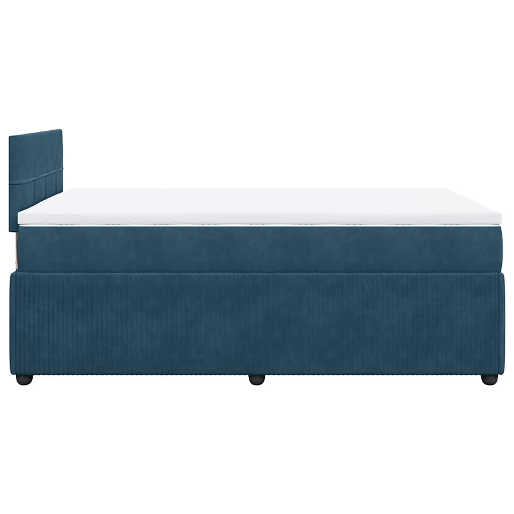 Giroletto a Molle con Materasso Blu 120x190 cm in Velluto | homemem39