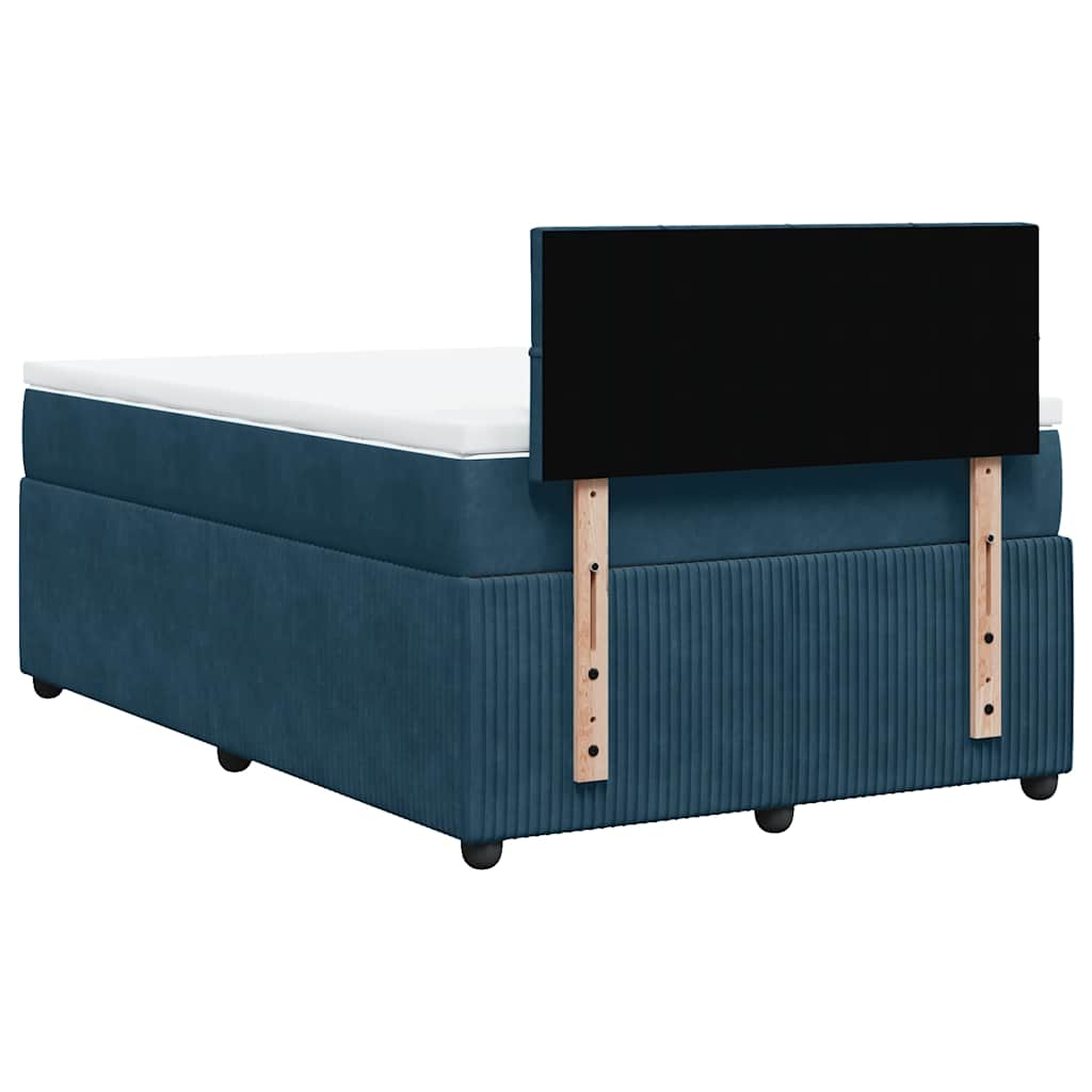 Giroletto a Molle con Materasso Blu 120x190 cm in Velluto | homemem39