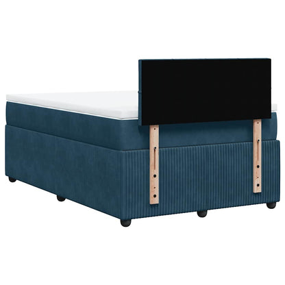Giroletto a Molle con Materasso Blu 120x190 cm in Velluto | homemem39