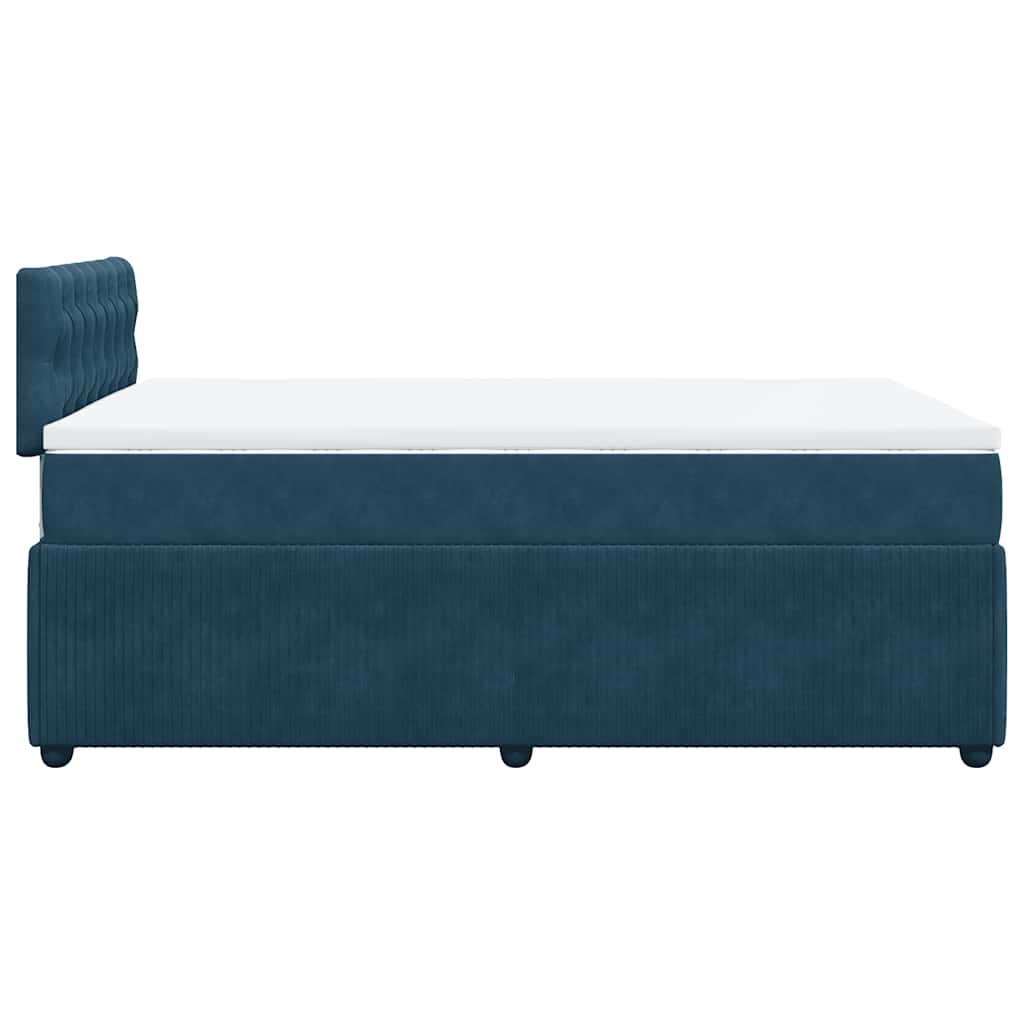 Giroletto a Molle con Materasso Blu 120x190 cm in Velluto | homemem39