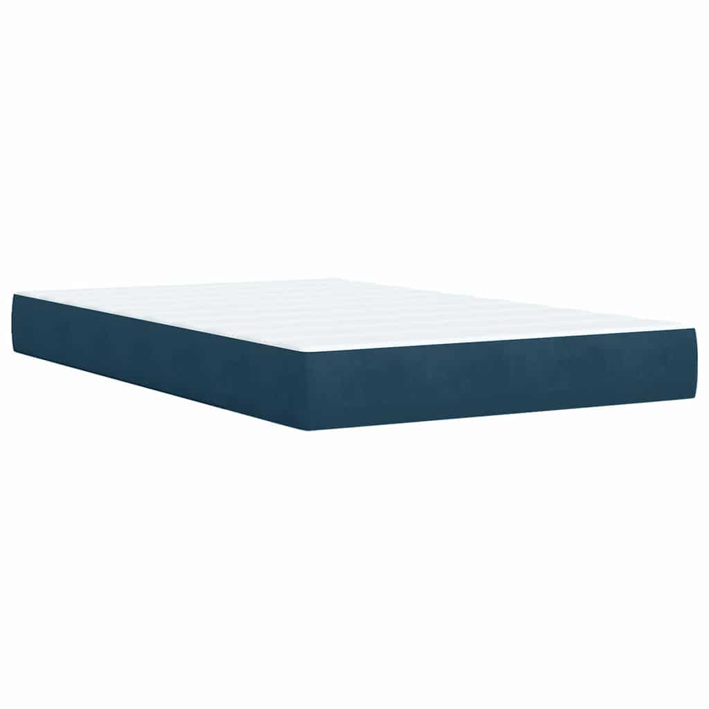 Giroletto a Molle con Materasso Blu 120x190 cm in Velluto | homemem39