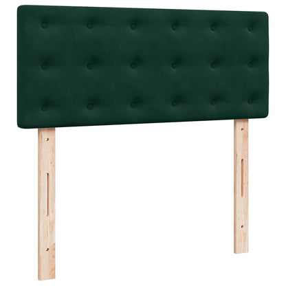 Giroletto a Molle con Materasso Verde Scuro 120x190 cm Velluto