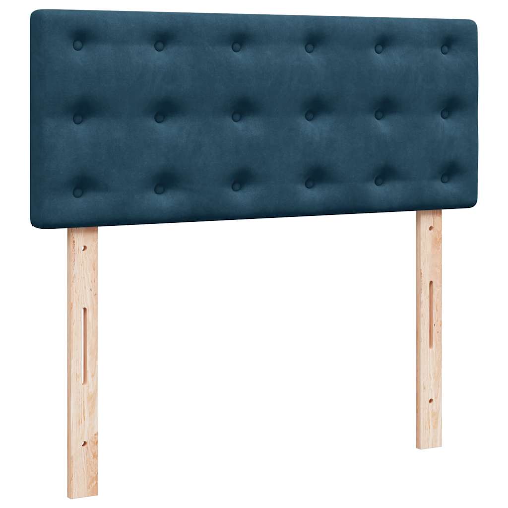 Giroletto a Molle con Materasso Blu 120x190 cm in Velluto