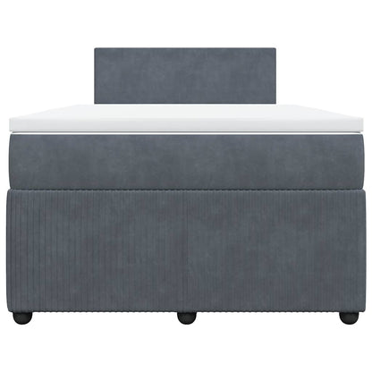 Giroletto a Molle con Materasso Grigio Scuro 120x200 cm Velluto | homemem39