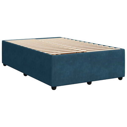Giroletto a Molle con Materasso Blu 120x200 cm in Velluto