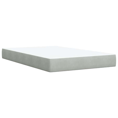 Giroletto a Molle con Materasso Grigio Chiaro 120x200cm Velluto | homemem39
