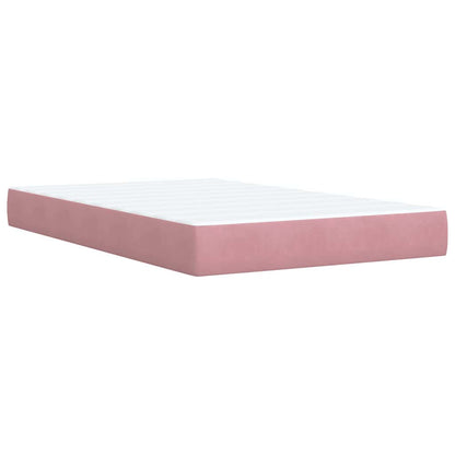 Giroletto a Molle con Materasso Rosa 120x200 cm in Velluto