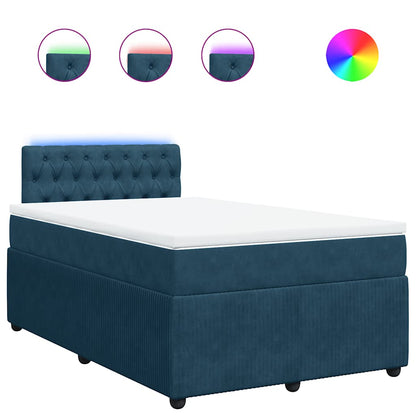 Giroletto a Molle con Materasso Blu 120x200 cm in Velluto | homemem39
