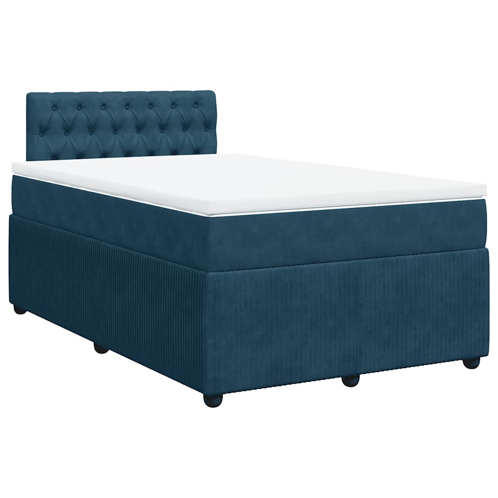 Giroletto a Molle con Materasso Blu 120x200 cm in Velluto | homemem39