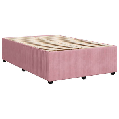 Giroletto a Molle con Materasso Rosa 120x200 cm in Velluto | homemem39
