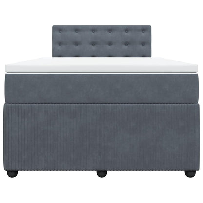 Giroletto a Molle con Materasso Grigio Scuro 120x200 cm Velluto | homemem39